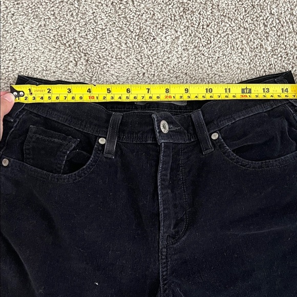 Levi's 515 Black Corduroy Bootcut Pants Size 8 - Picture 5 of 7